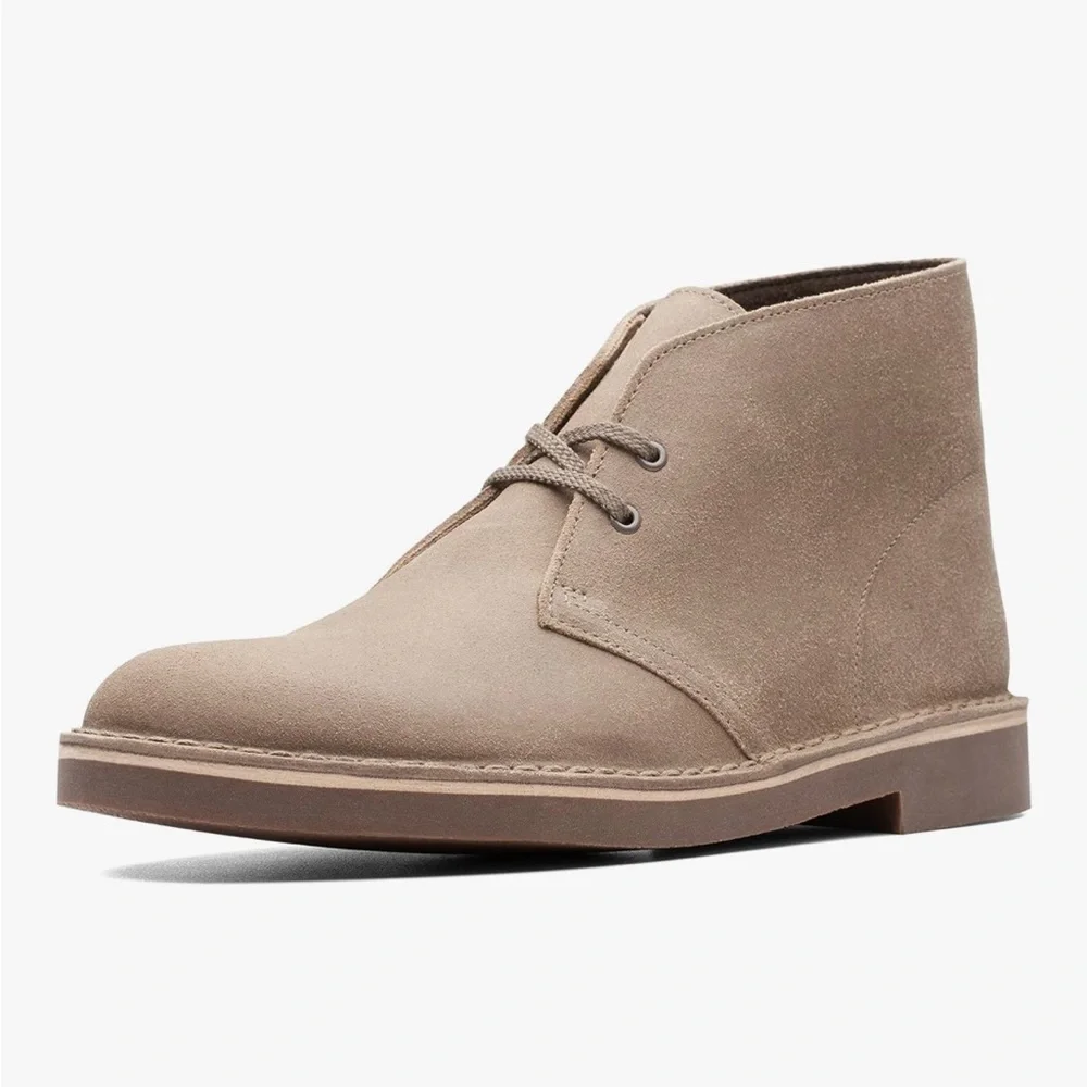 Clarks Men's Bushacre 2 Taupe Suede Chukka Boot